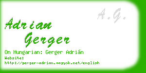adrian gerger business card